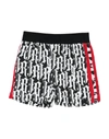 John Richmond Newborn Boy Shorts & Bermuda Shorts Black Size 3 Cotton In Black