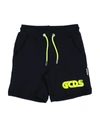 Gcds Mini Babies' Shorts & Bermuda Shorts In Dark Blue