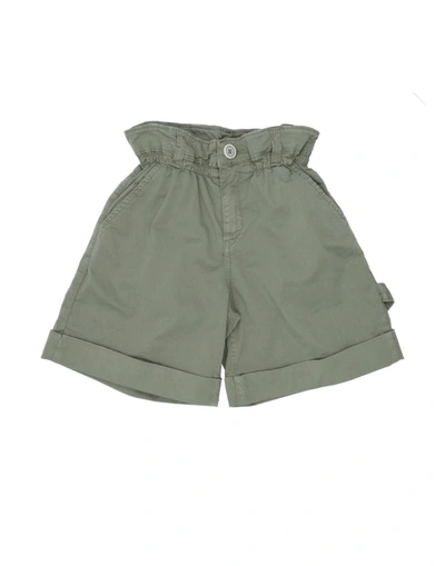 L:ú L:ú By Miss Grant Kids' Shorts & Bermuda Shorts In Military Green