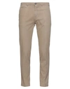 40weft Man Pants Beige Size 42 Cotton, Elastane