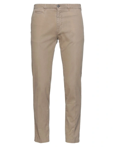 40weft Man Pants Beige Size 42 Cotton, Elastane In Beige