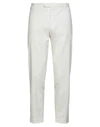 Santaniello Pants In White Cotton In Ivory
