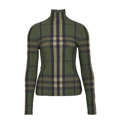 Burberry Stretch Jersey Jumper In Military Green Ip Ch