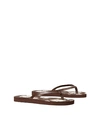 Tory Burch Square-toe Flip-flop In Moka Falls / Deep Chocolate Daisy21