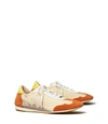 Tory Burch Tory Sneaker, Extended Width In New Ivory/rust