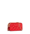Tory Burch Fleming Double-zip Mini Bag In Bearberry