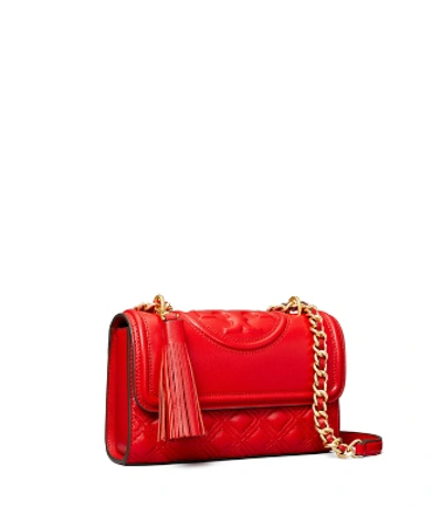 Tory Burch Fleming Small Convertible Shoulder Bag In Bearberry