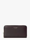 Kate Spade Spencer Zip-around Continental Wallet In Chocolate Cherry