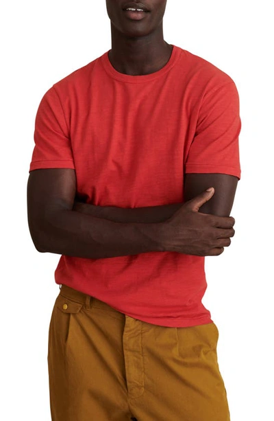 Alex Mill Standard Slim-fit Slub Cotton-jersey T-shirt In Berry Red