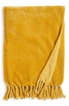 Nordstrom Bliss Plush Throw In Olive Honey