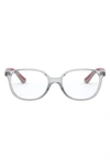 Ray Ban Kids' 49mm Optical Glasses In Trans