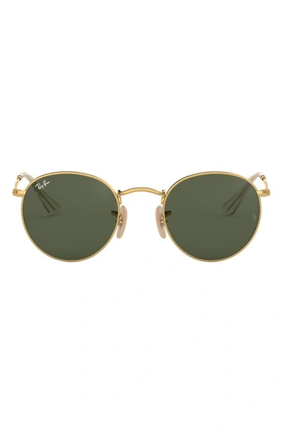 Ray Ban 50mm Round Sunglasses In Oro