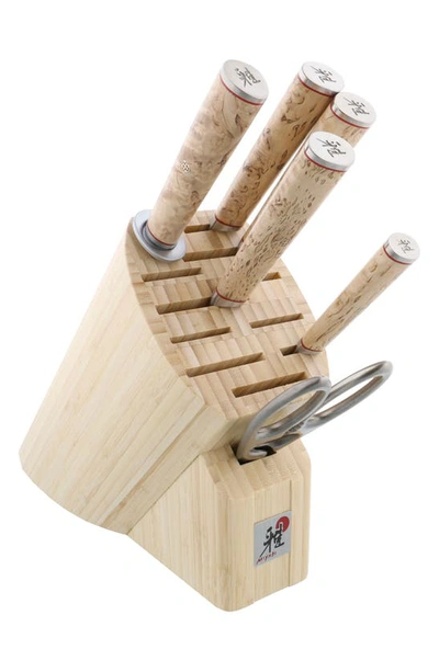 Miyabi Birchwood 7-piece Knife Block Set In Silver