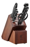 Zwilling J.a. Henckels Pro 7-piece Knife Block Set In Silver