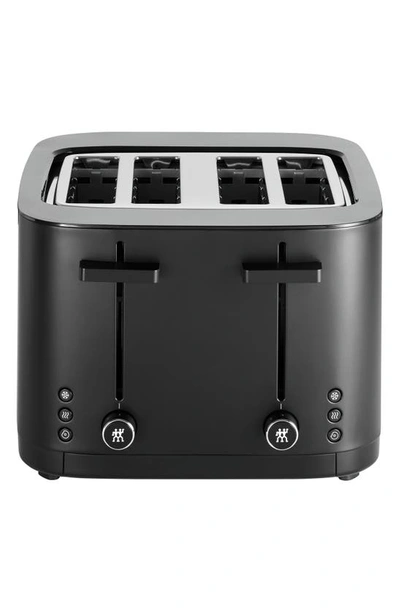 Zwilling J.a. Henckels Enfinigy Cool Touch 4-slice 1.5" Slots Toaster In Black