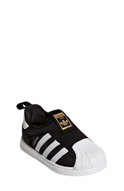 Adidas Originals Kids' Superstar 360 Low-top Sneakers In Black/white