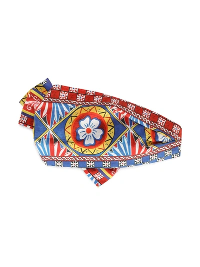 Dolce & Gabbana Graphic-print Headband In Red