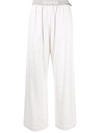 Brunello Cucinelli Wide-leg Track Pants In Neutrals