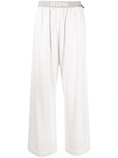 Brunello Cucinelli Wide-leg Track Pants In Beige