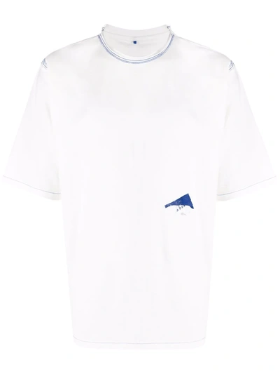 Ader Error Logo-print Crew Neck T-shirt In White
