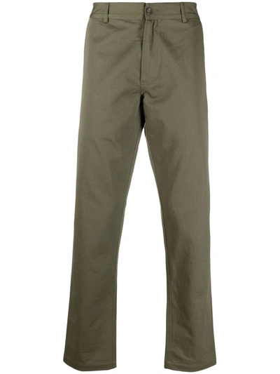 Universal Works Mid-rise Straight-leg Trousers In Green