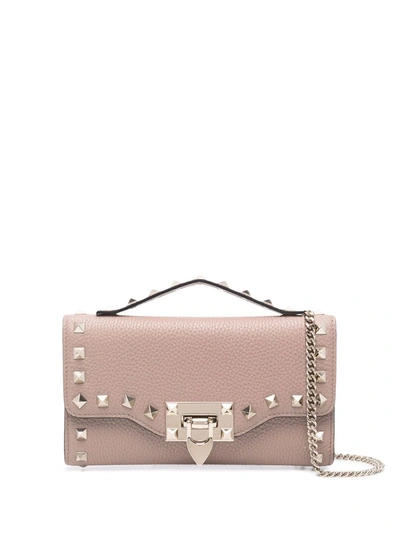 Valentino Garavani Rockstud Crossbody Bag In Pink