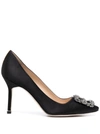 Manolo Blahnik Hangisi Pointed Pumps In Black