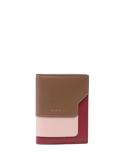 Marni Colour-block Bifold Wallet In Pink