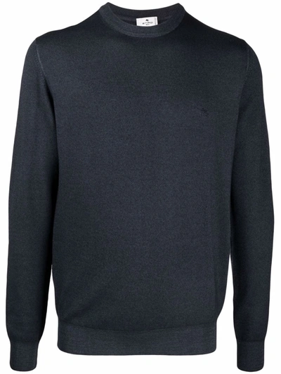 Etro Virgin Wool-knit Jumper In Grey