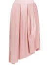 GIVENCHY ASYMMETRIC PLEATED MIDI SKIRT