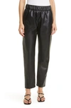 ANINE BING COLTON FAUX LEATHER TRACK PANTS,A-03-9083-000