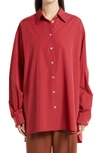 The Row Luka Oversized Button-down Shirt In Burnt Henna