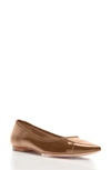 Rebecca Allen The Skim Flat In Dark Beige