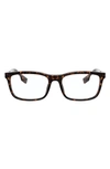 Burberry 55mm Icon Stripe Detail Square Optical Glasses In Brown