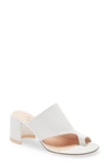 Agl Attilio Giusti Leombruni Moon Toe Loop Sandal In White/ Rosa