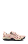 Therafit Sienna Sneaker In Pink Flowers Fabric