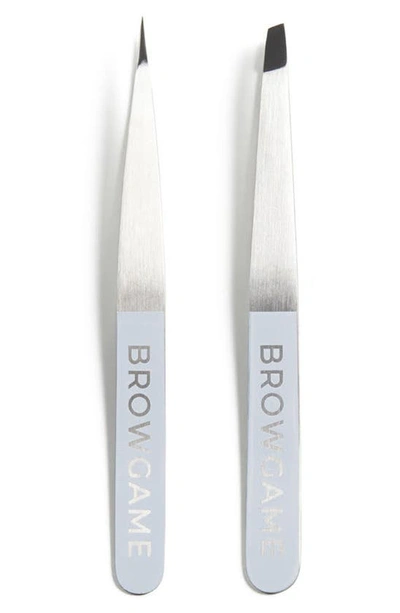 Browgame Cosmetics Pointed & Slanted Tweezer Duo