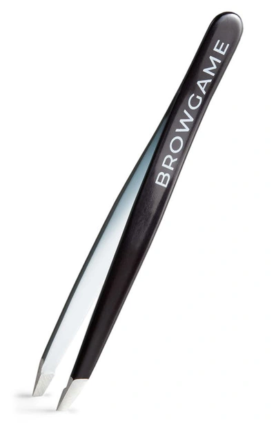 Browgame Cosmetics Black & White Signature Slanted Tweezer