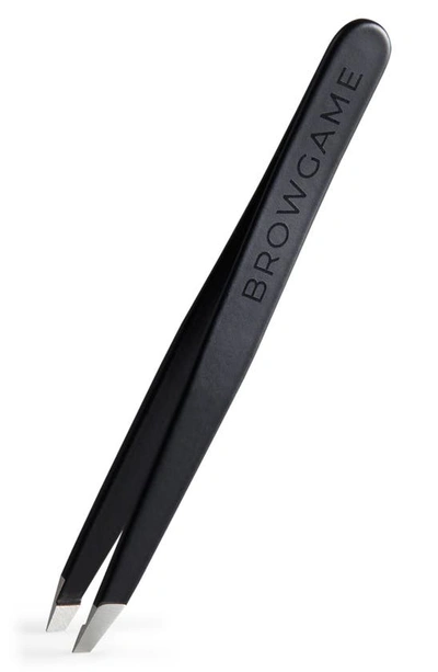 Browgame Cosmetics Signature Slanted Tweezer In Black