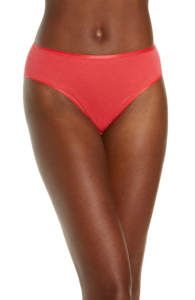 Hanro Womens 1399 Geranium Invisible Cotton Low-rise Cotton-jersey Briefs Xs