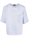 Dell'oglio Short-sleeve Linen T-shirt In Blau