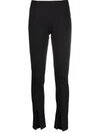 Alchemy X Lia Aram Front-slit Slim-fit Trousers In Black