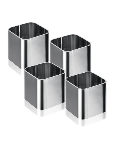 Mepra Stile Napkin Rings, Set Of 4 In Silver