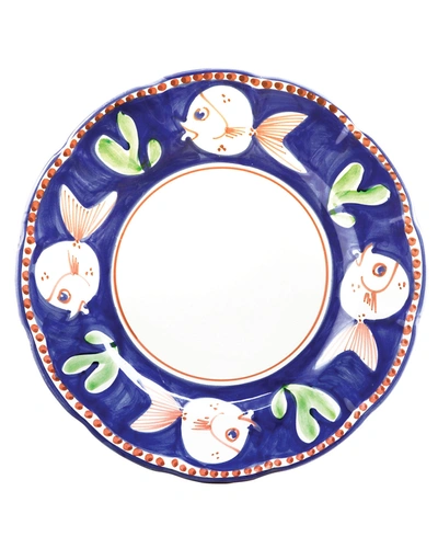 Vietri Campagna Pesce Service Plate/charger In Purple