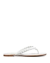 GIANVITO ROSSI BRAIDED LAMB FLAT THONG SANDALS,PROD244240517