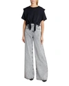 Isabel Marant Zelikia Gathered Cotton Crop Top In Black