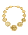 BEN-AMUN 24K GOLD ELECTROPLATE COIN STATEMENT NECKLACE,PROD243520194