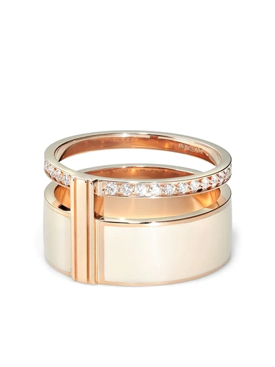 Repossi 18k Rose Gold Diamond Ring In Pink