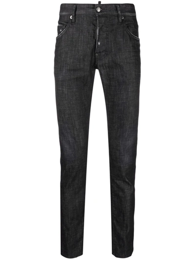 Dsquared2 Distressed-effect Skinny Jeans In Black