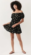Eberjey Womens Black Nostalgia Garden Elsie Floral-print Cotton Mini Dress L In Black